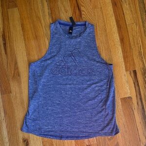 Adidas Heathered Blue Sleeveless Top